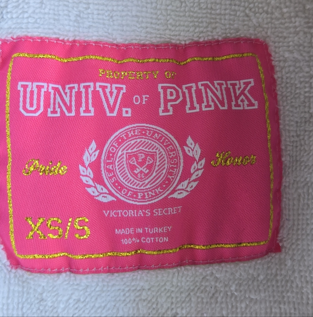 🌸 VINTAGE VS PINK: Univ. of Pink Cotton Terry Robe 🌸 - Picture 6 of 8